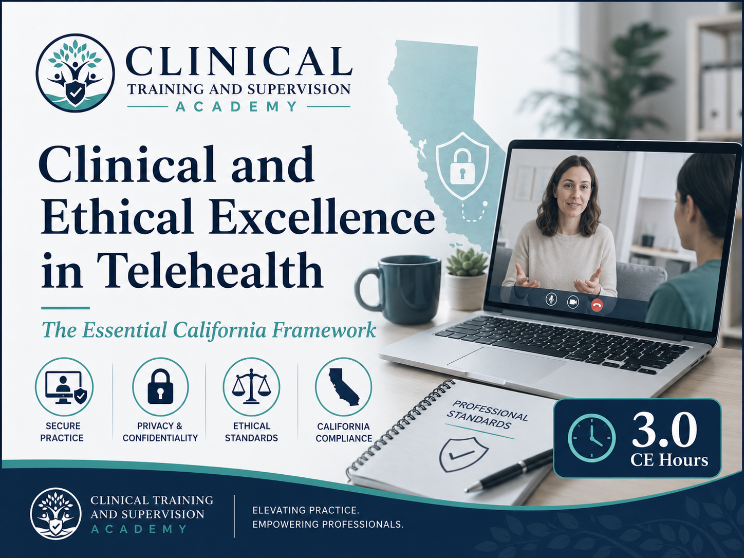 Clinical and Ethical Excellence in Telehealth course thumbnail from Clinical Training and Supervision Academy